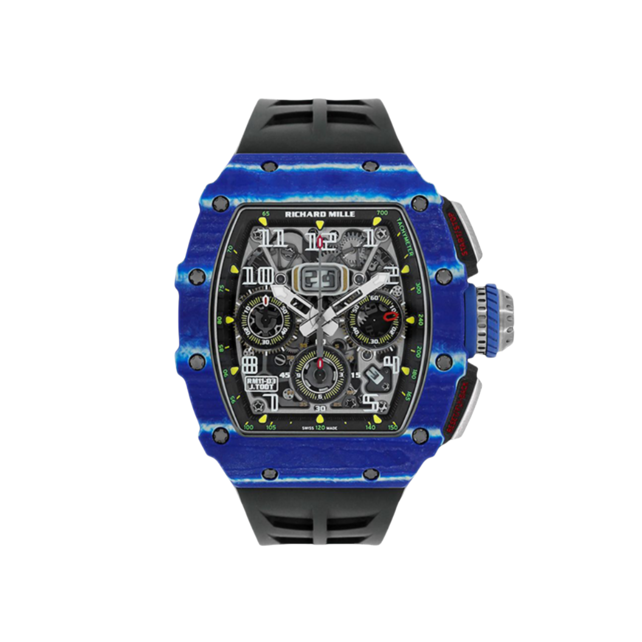 Richard Mille RM 11-03, Jean Todt, Flyback Chronograph, Blue Carbon, 44.5mm