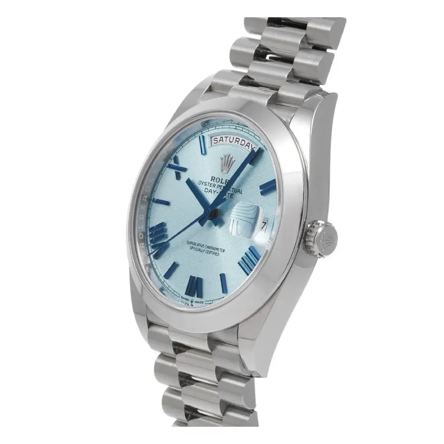 Thumbnail: Rolex Day-Date II 218206 Ice Blue Dial 41 MM