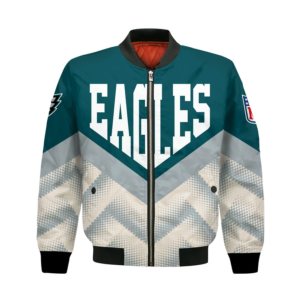 Thumbnail: Philadelphia Eagles Football Team 2024 - 25 We Are One Bomber Jacket