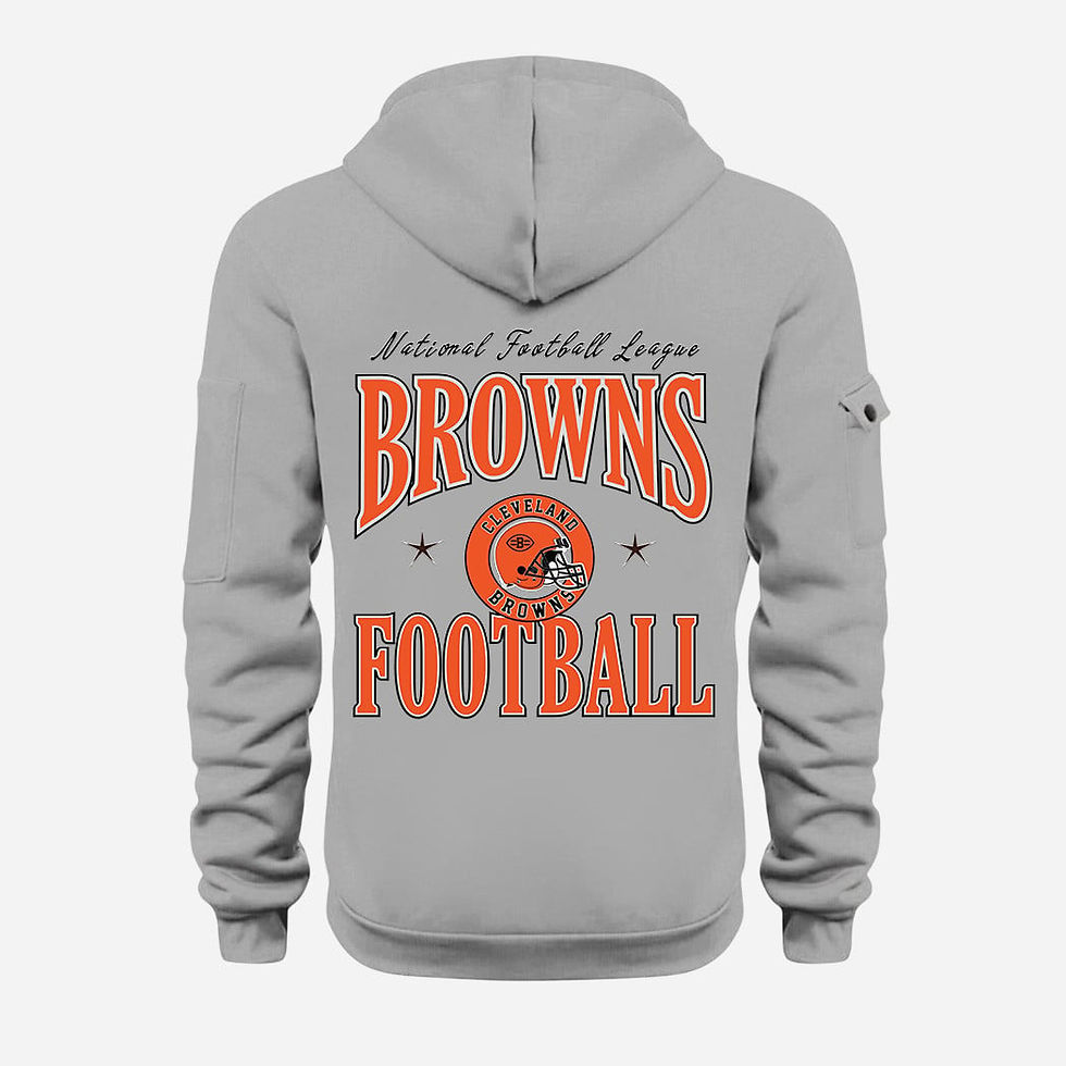 Thumbnail: Cleveland Browns Grey Quarter Zip Hoodie