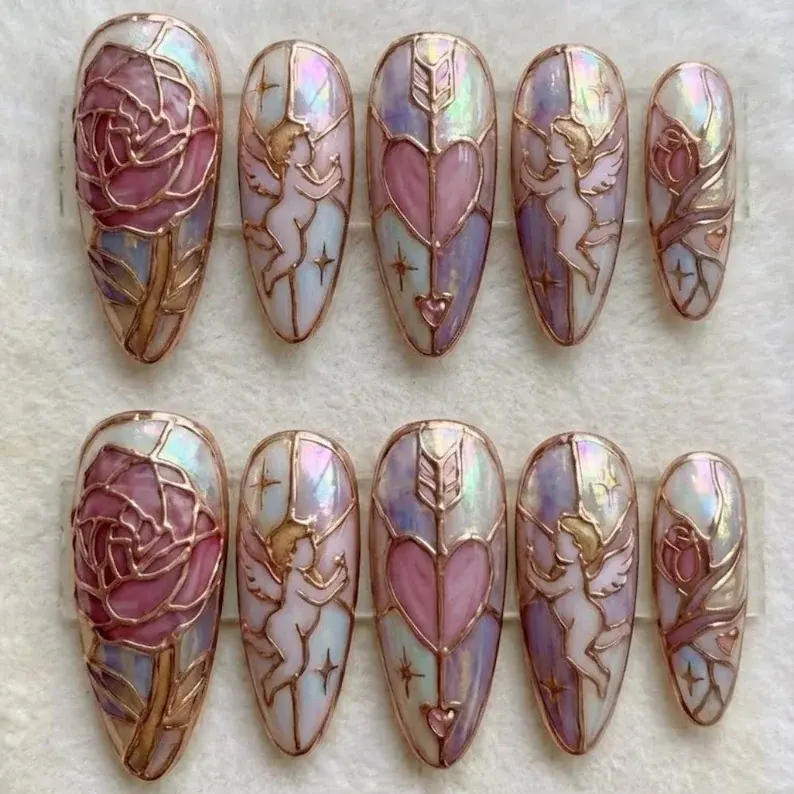 press on nails, custom press on nails, fake nails, Nails Art