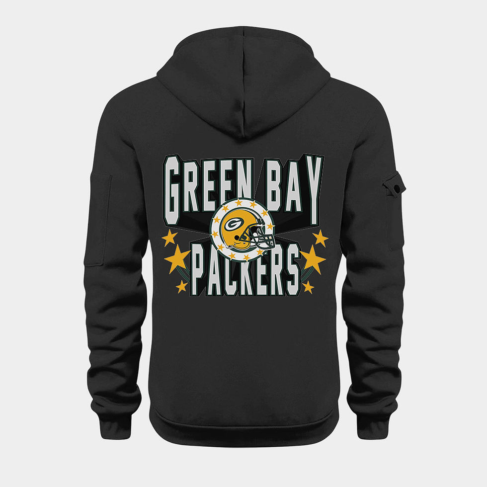 Thumbnail: Green Bay Packers Black Quarter Zip Hoodie