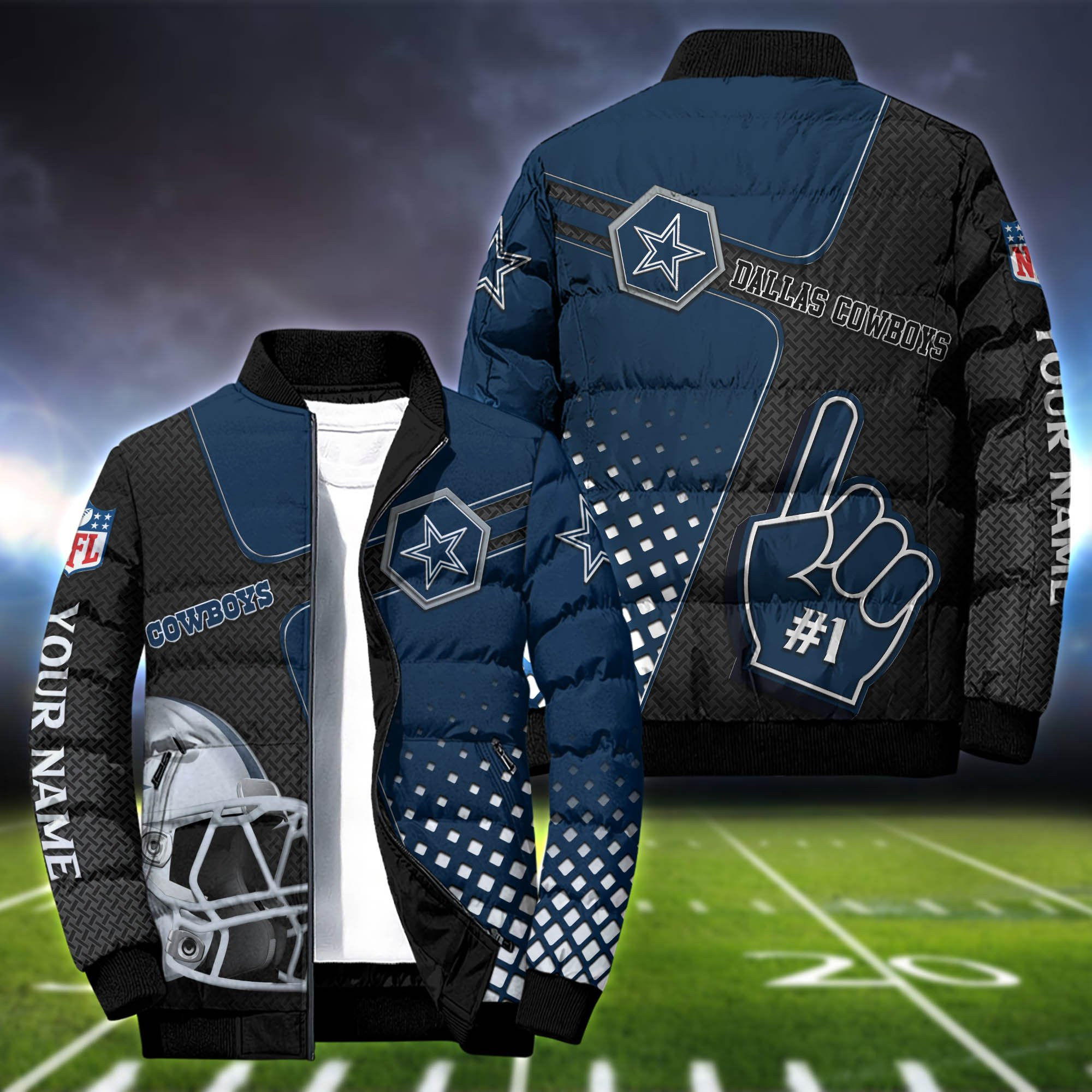 Dallas Cowboys Personalized Outdoot Coat Puffer Jacket ETHY-52667