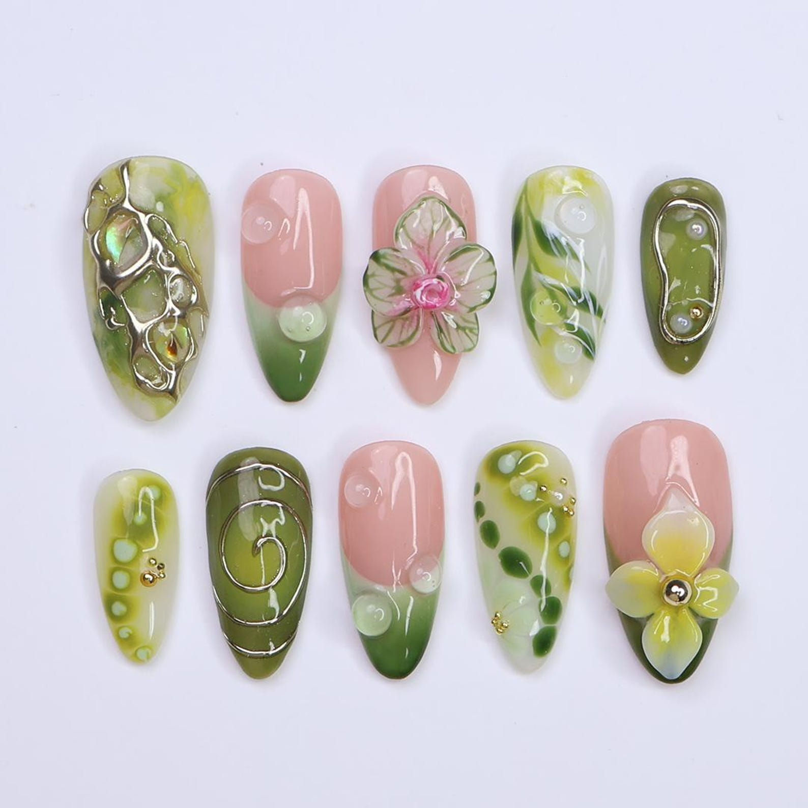 press on nails, custom press on nails, fake nails, Nails Art