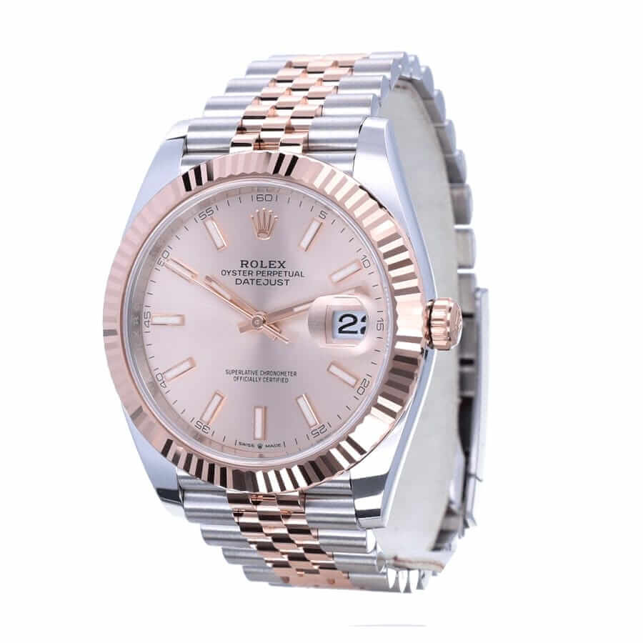 Thumbnail: Rolex Datejust 126331-0010 Sundust Pink Dial Jubilee Watch