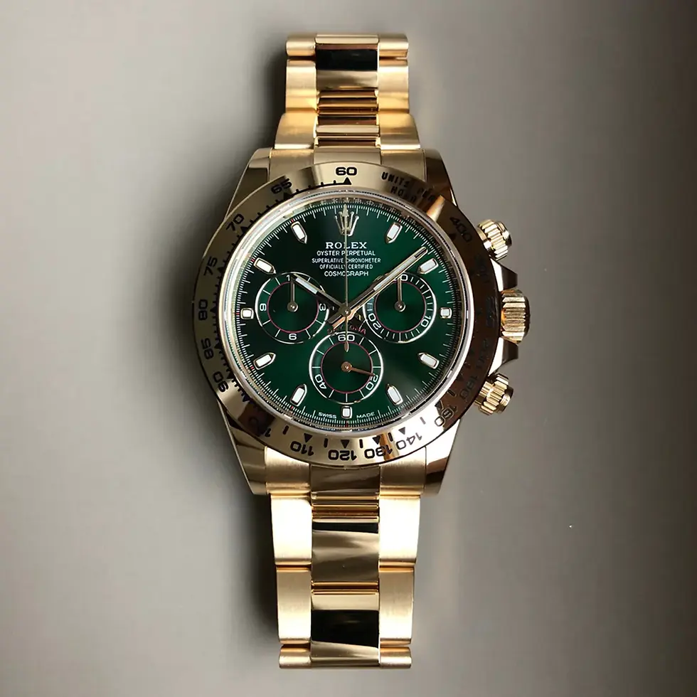 Thumbnail: Rolex Cosmograph Daytona Green Gold 40mm
