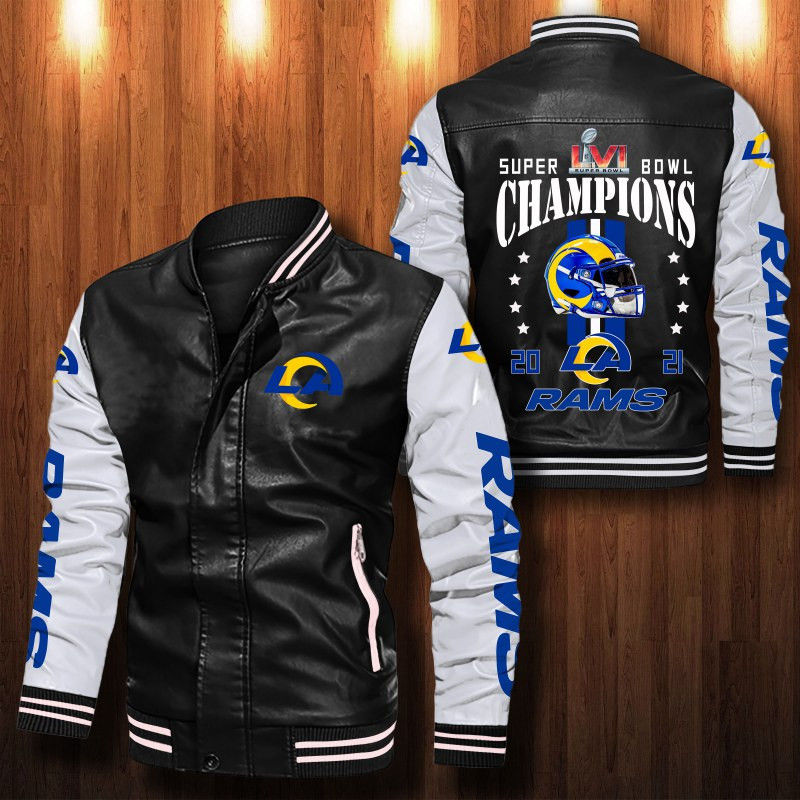 Los Angeles Rams Leather Bomber Jacket 9045