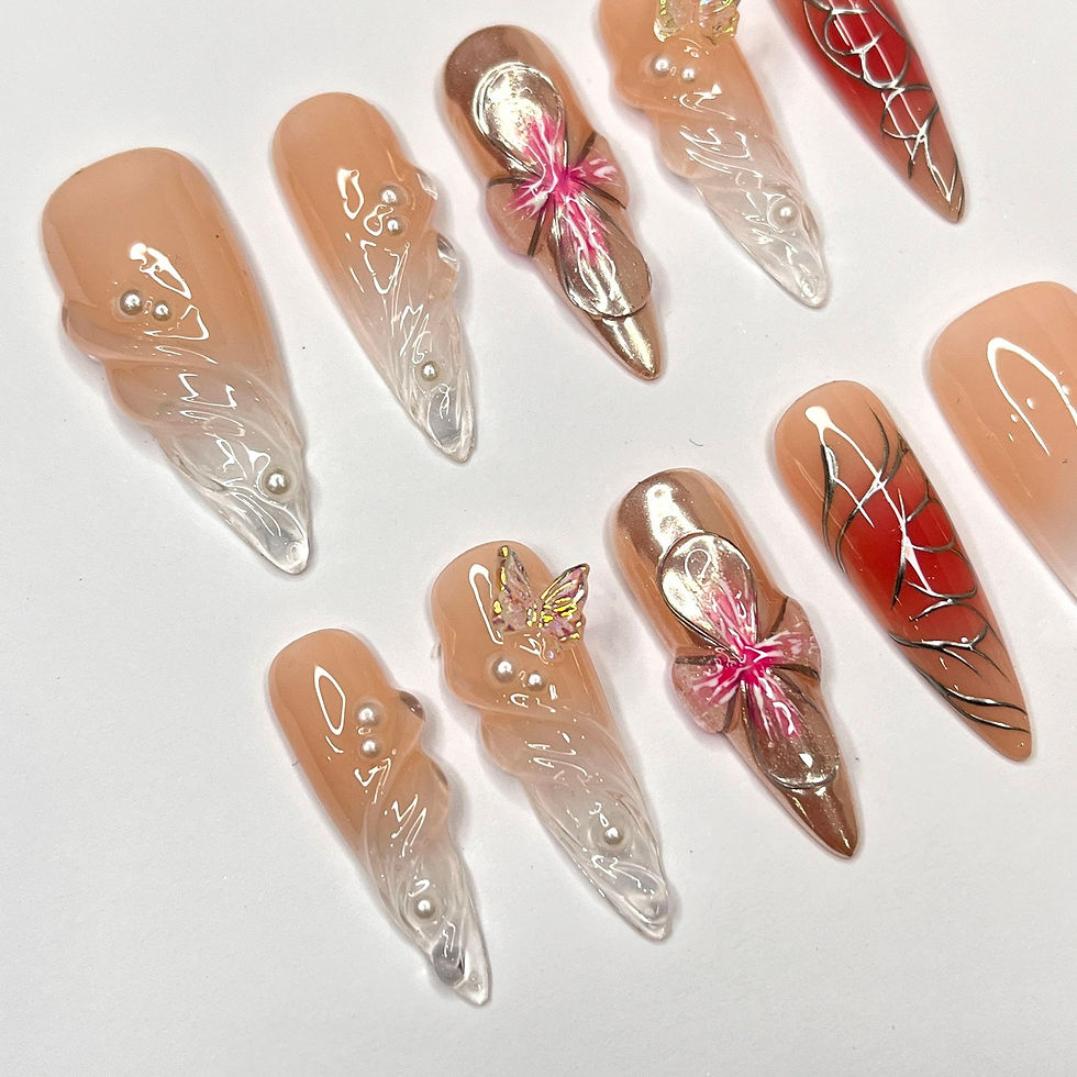Thumbnail: press on nails, custom nails, fake nails, Nails Art, custom nail, Gift for her