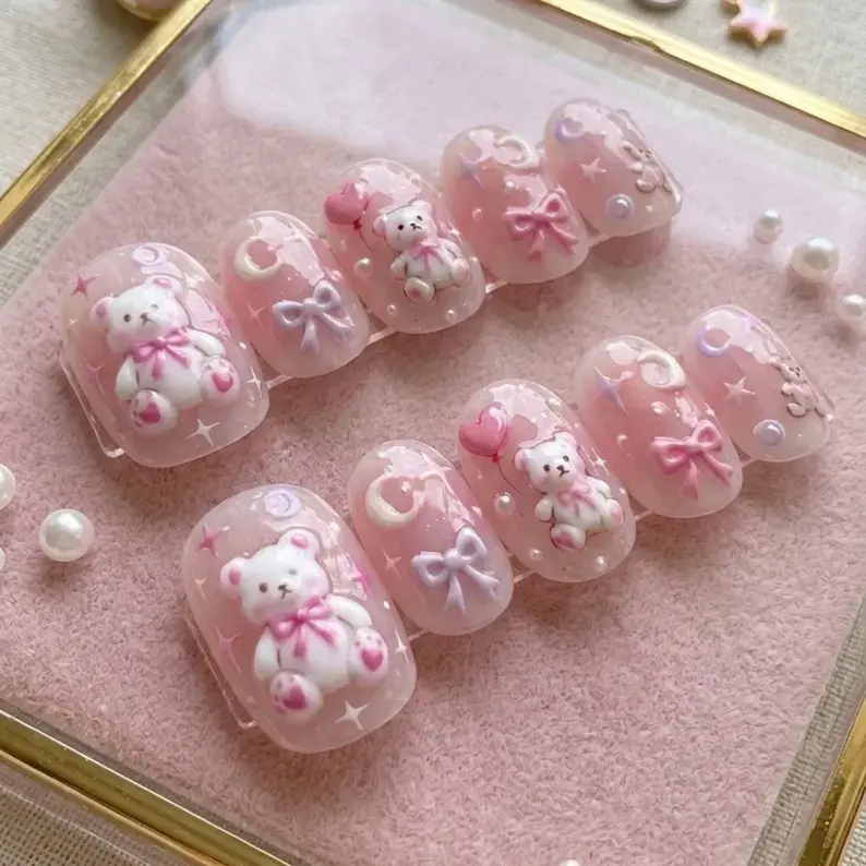 press on nails, custom press on nails, fake nails, Nails Art