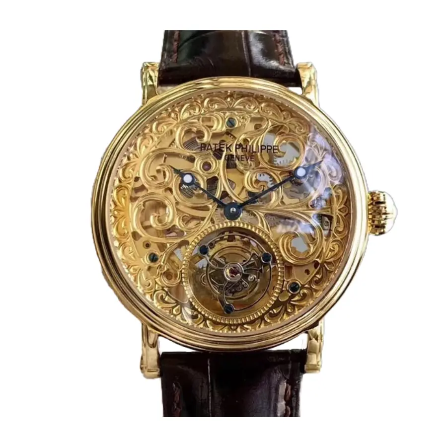 Patek Philippe Grand Complications P83000 Tourbillon Yellow Gold Dial Watch