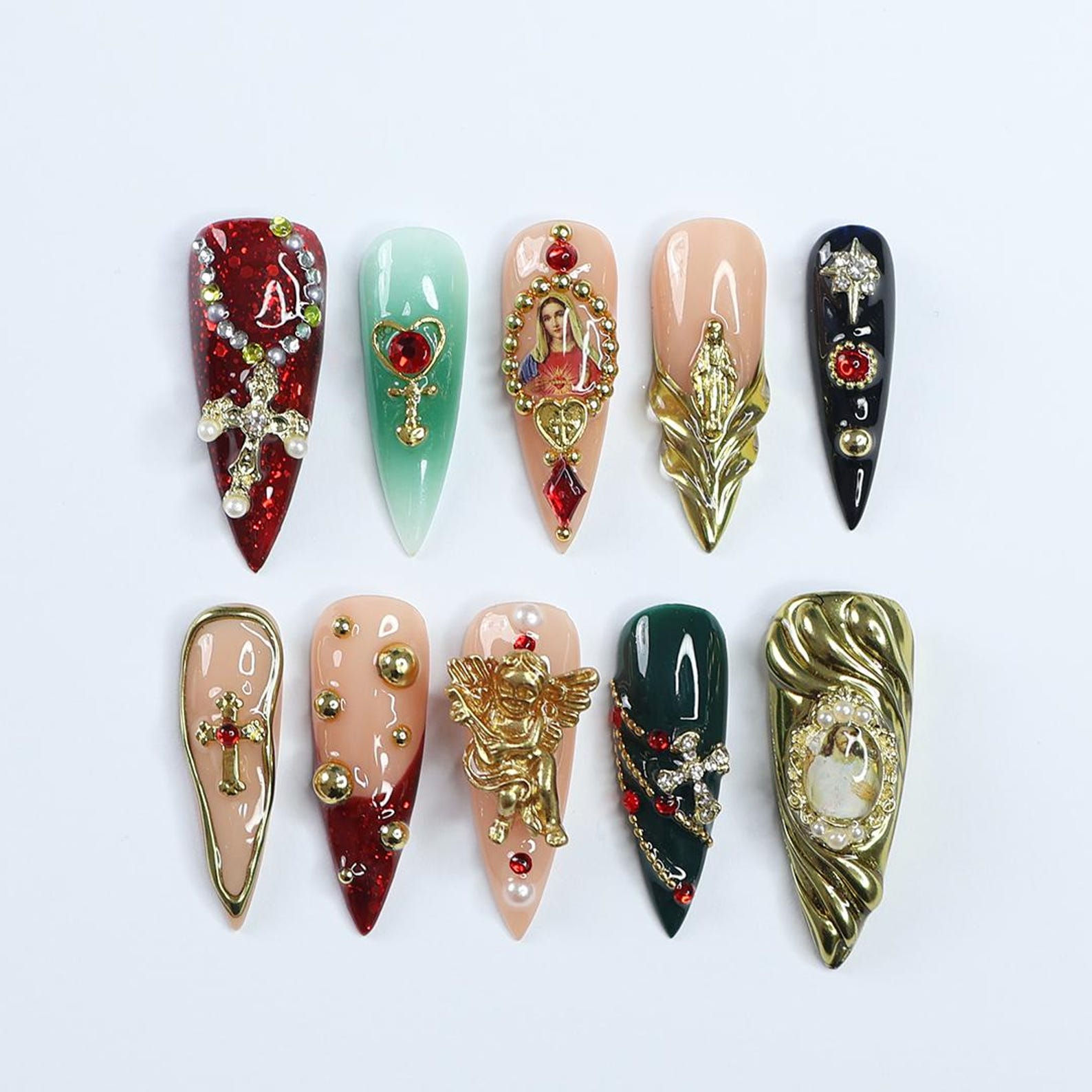 press on nails, custom press on nails, fake nails, Nails Art