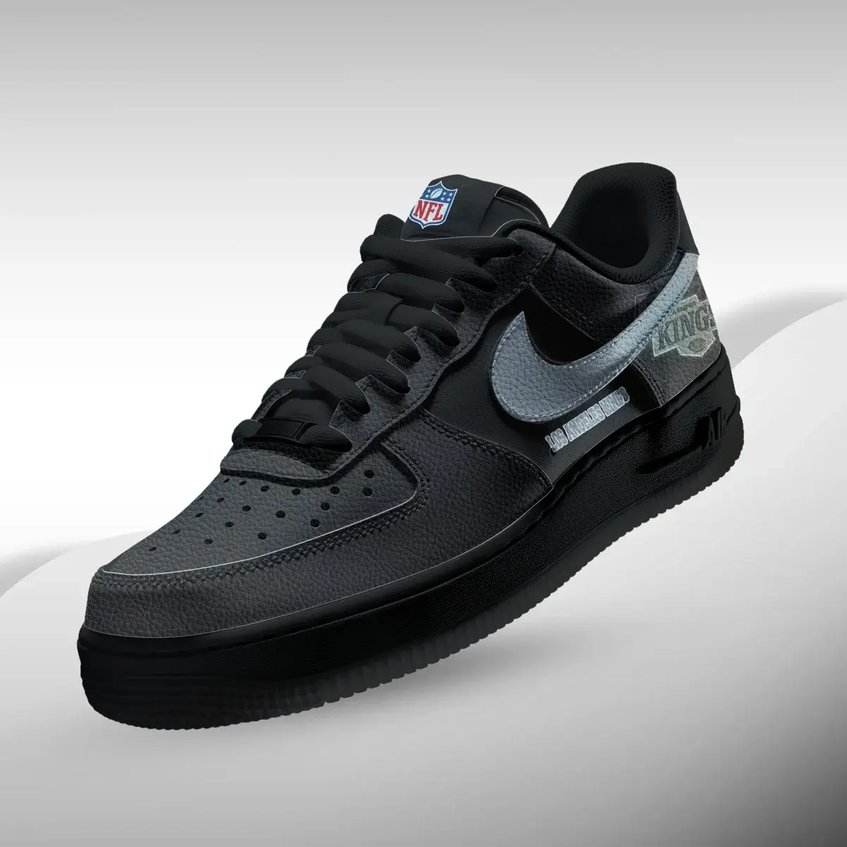 Los Angeles Kings Premium NHL Teams Black Custom Air Force 1 Sneakers