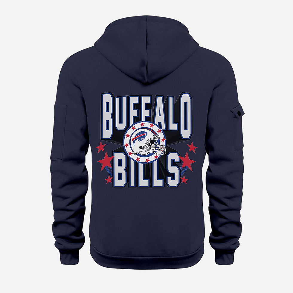 Thumbnail: Buffalo Bills Navy Quarter Zip Hoodie