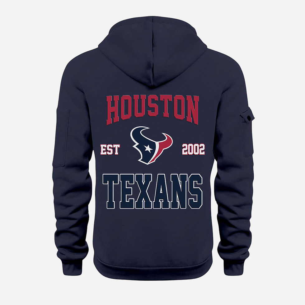 Thumbnail: Houston Texans Navy Quarter Zip Hoodie