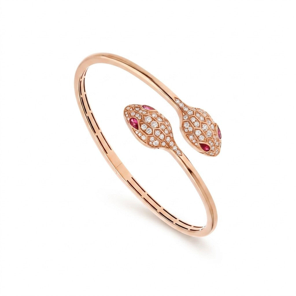 Serpenti Seduttori Pink Eye Snake Bracelet