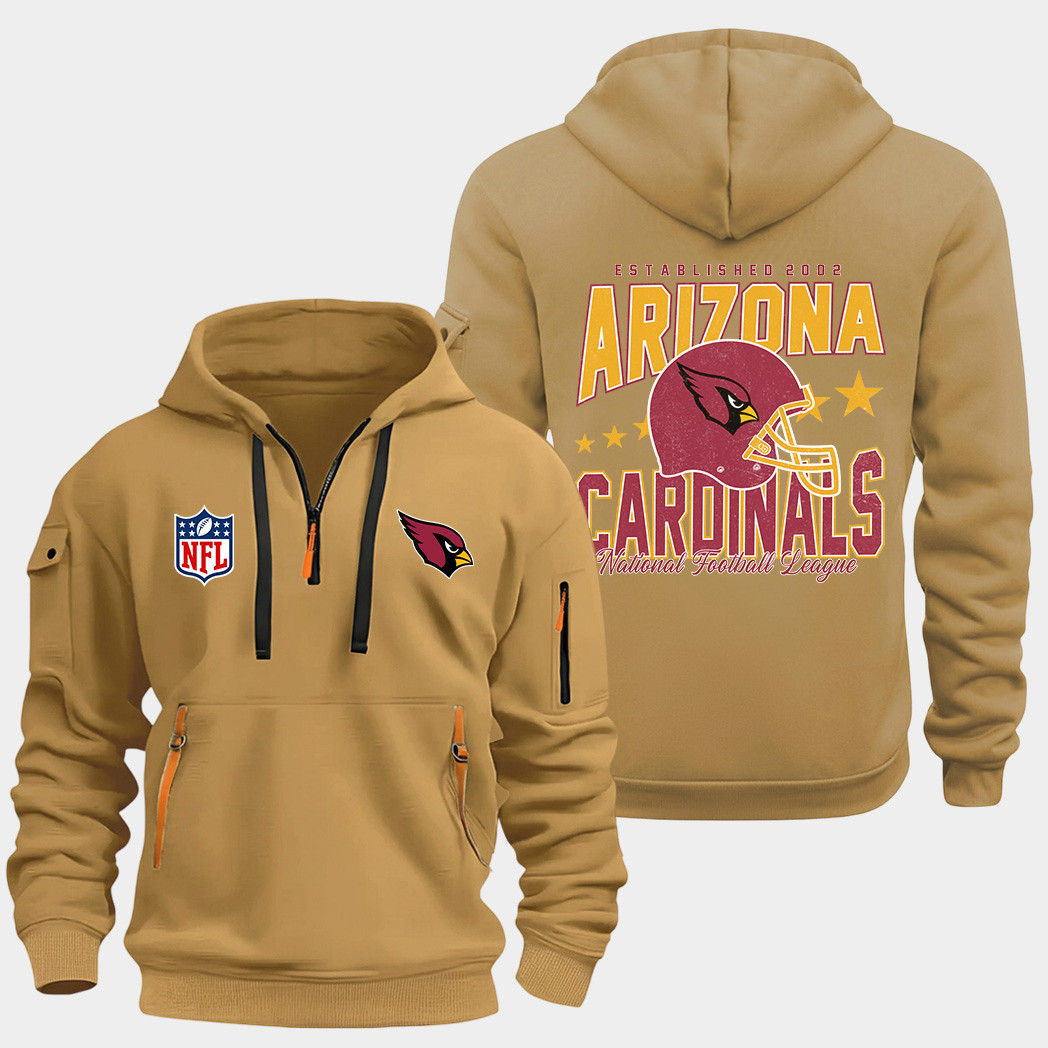 Arizona Cardinals Gold Quarter Zip Hoodie