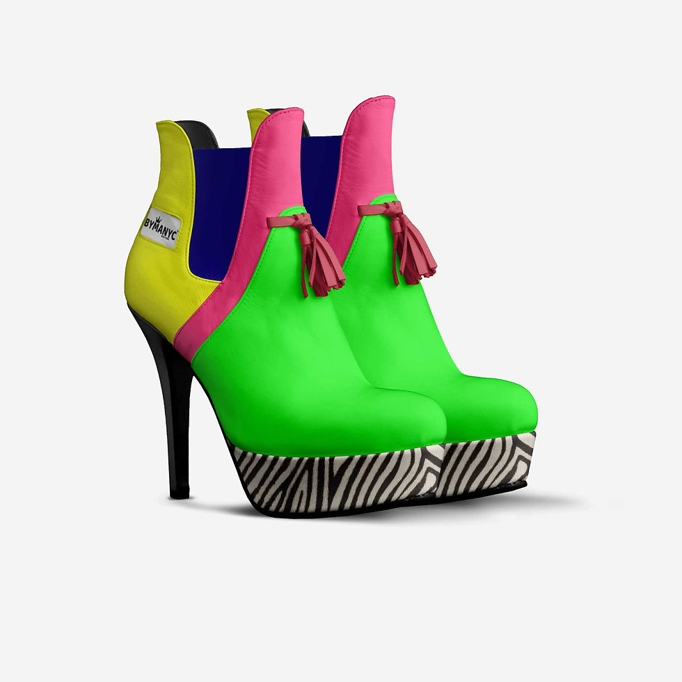 Thumbnail: Limited Edition Vegan Tassels Platform Pump BYMANYC ® New York R&B Chic