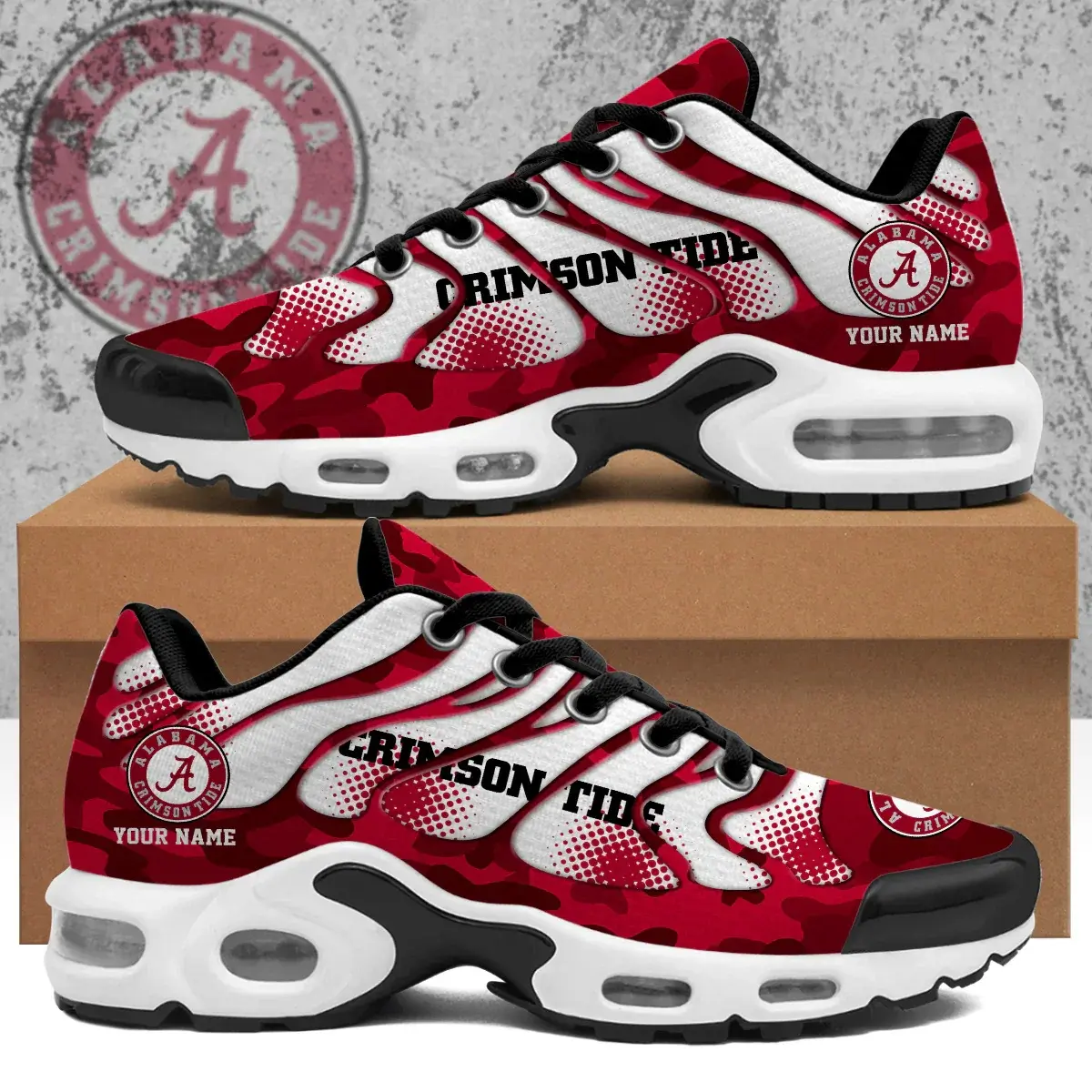 Alabama Crimson Tide Custom Air-Style Sneakers V.3