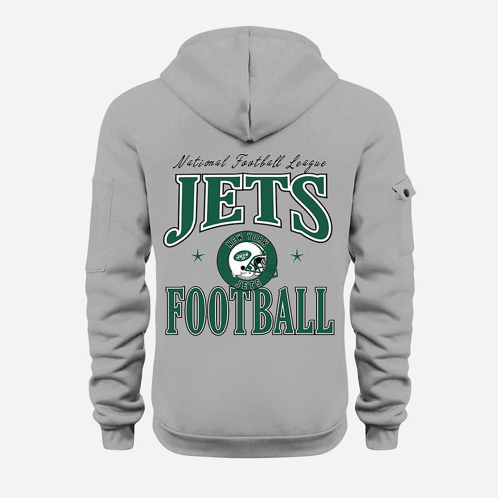 Thumbnail: New York Jets Grey Quarter Zip Hoodie