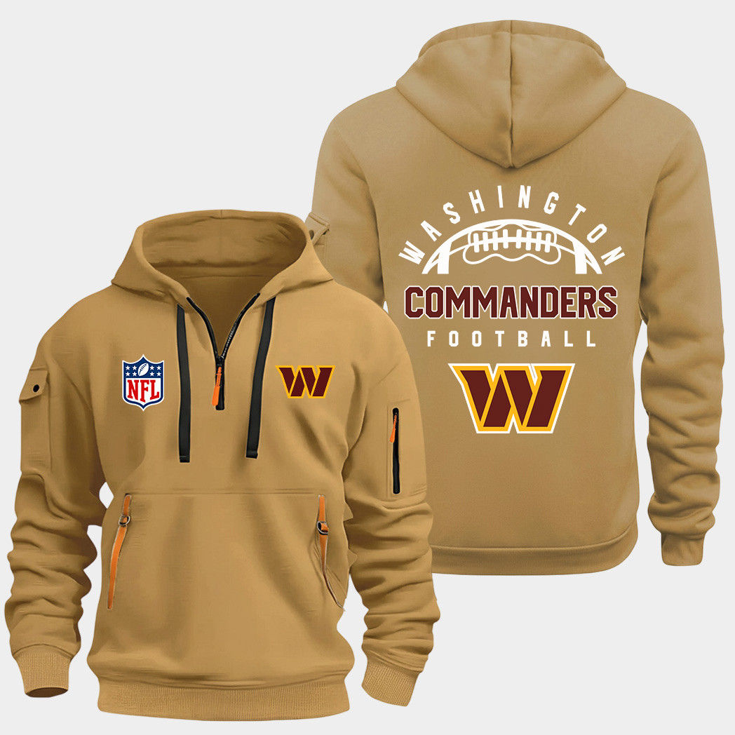 Washington Commanders Gold Quarter Zip Hoodie