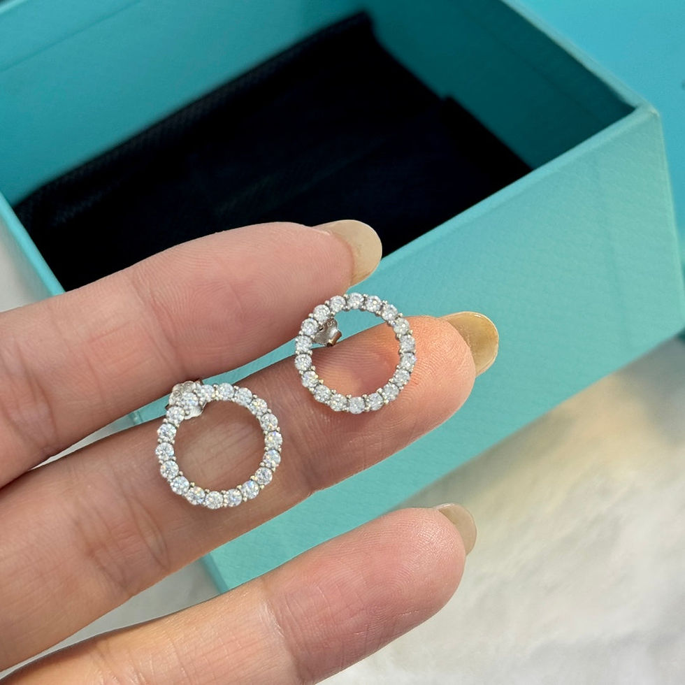 Thumbnail: Circle Pavé Earrings