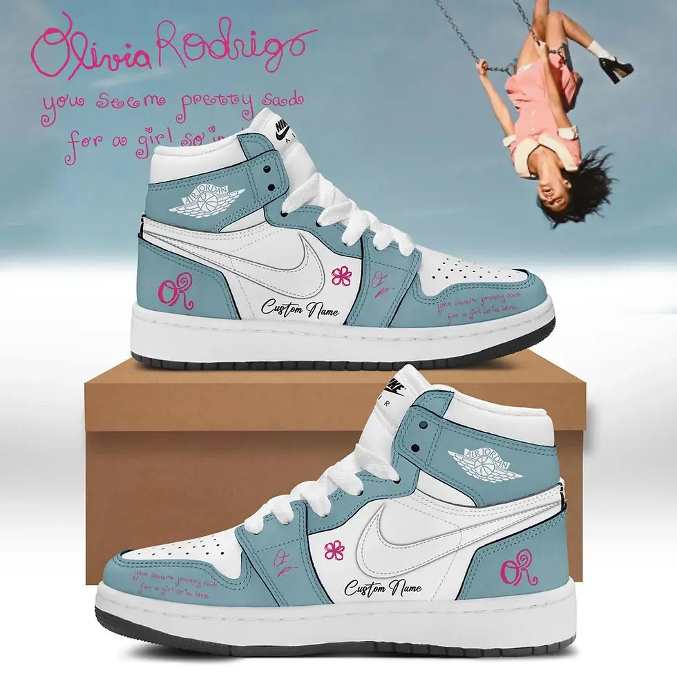 Thumbnail: Olivia Rodrigo 'you seem pretty sad for a girl so in love' Album Custom Sneakers