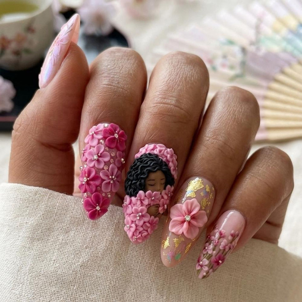 Thumbnail: press on nails, custom press on nails, fake nails, Nails Art