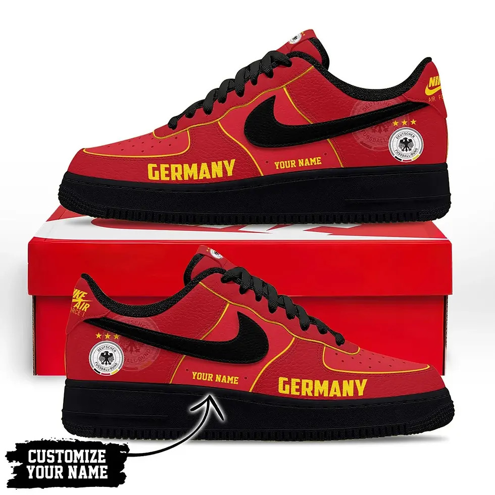 Thumbnail: Germany Premium WC26 Soccer Fan Custom Air Force 1 - Air Jordan 1 Shoes Sneaker