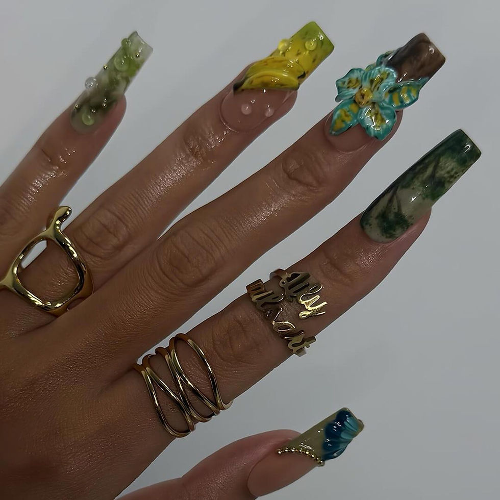 Thumbnail: press on nails, custom press on nails, fake nails, Nails Art