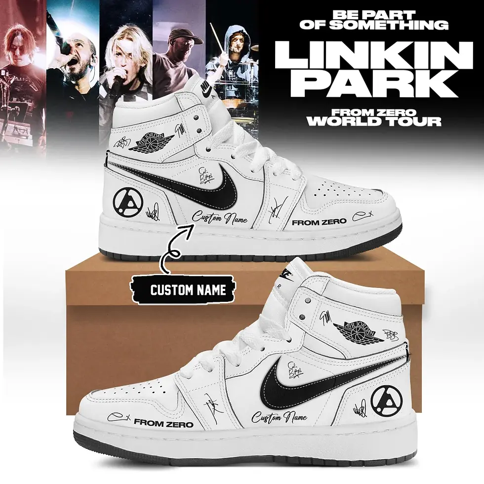 Thumbnail: Linkin Park From Zero World Tour Signed Custom Air Jordan 1 High Sneakers