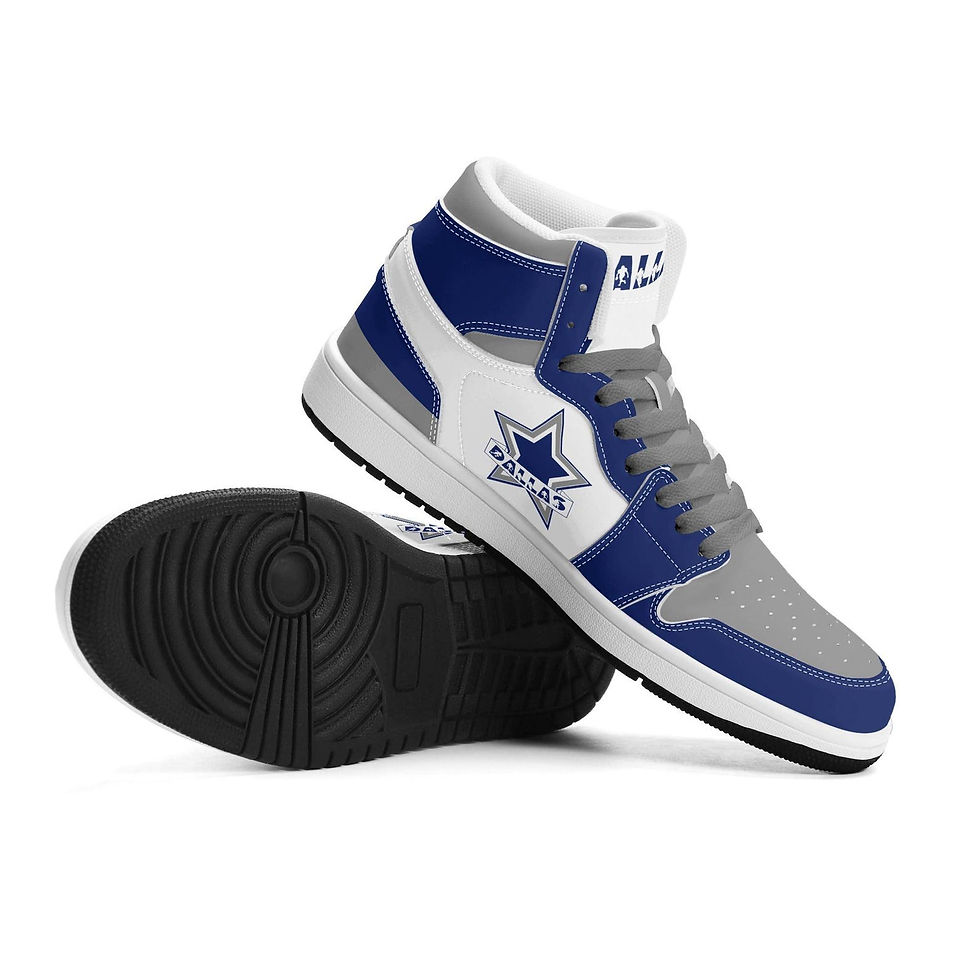 Thumbnail: Dallas Football Team Shoes for Men & Women Team Themed Basketball Sport Shoes Cu