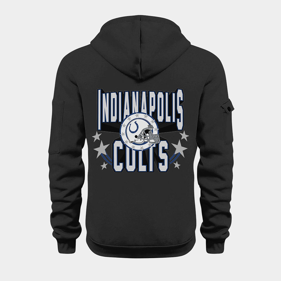 Thumbnail: Indianapolis Colts Black Quarter Zip Hoodie