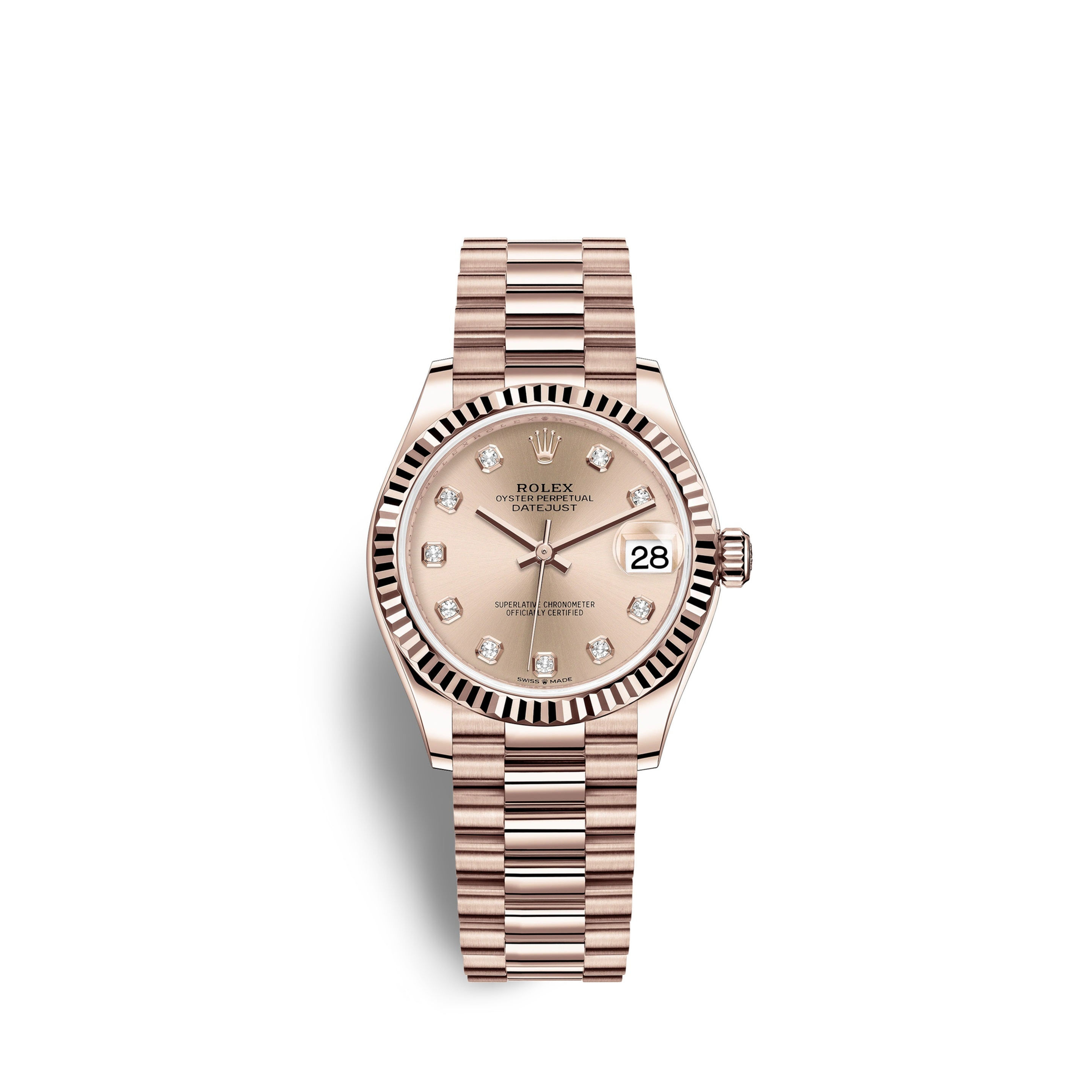 Rolex Datejust 31, 18k Everose Gold Ref# 278275-0031