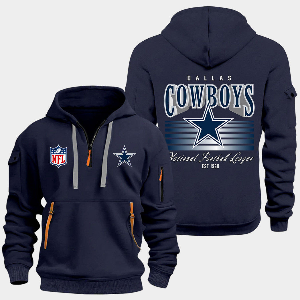 Dallas Cowboys Navy Quarter Zip Hoodie