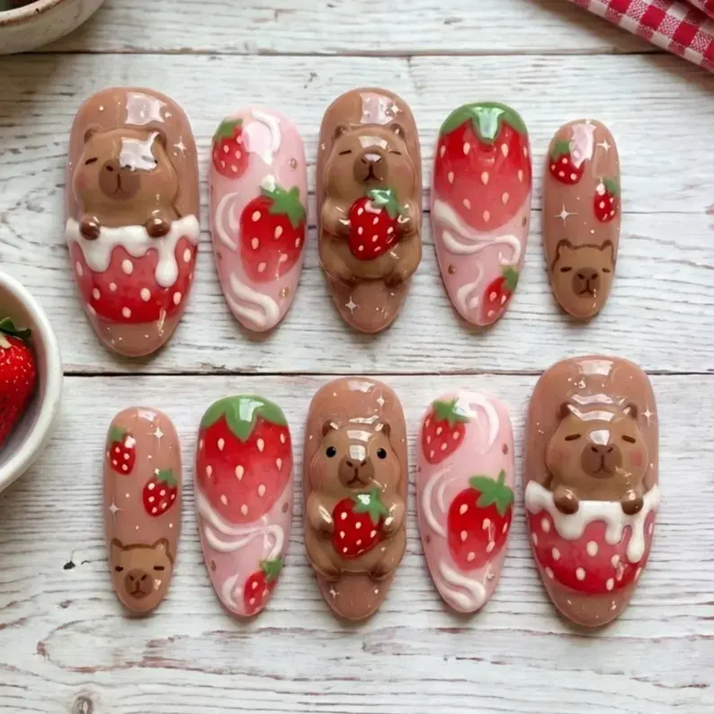 press on nails, custom press on nails, fake nails, Nails Art