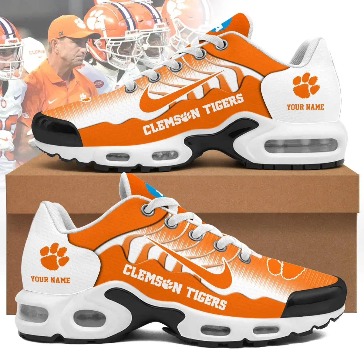 Clemson Tigers Custom Air-Style Sneakers
