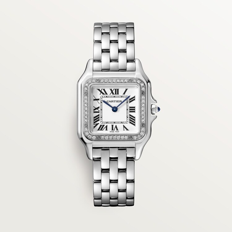 Cartier Panthère, Stainless Steel, Diamonds, 29mm x 37mm Ref# W4PN0018