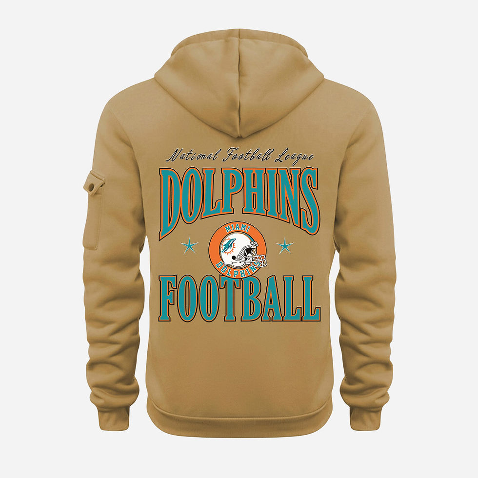 Thumbnail: Miami Dolphins Gold Quarter Zip Hoodie