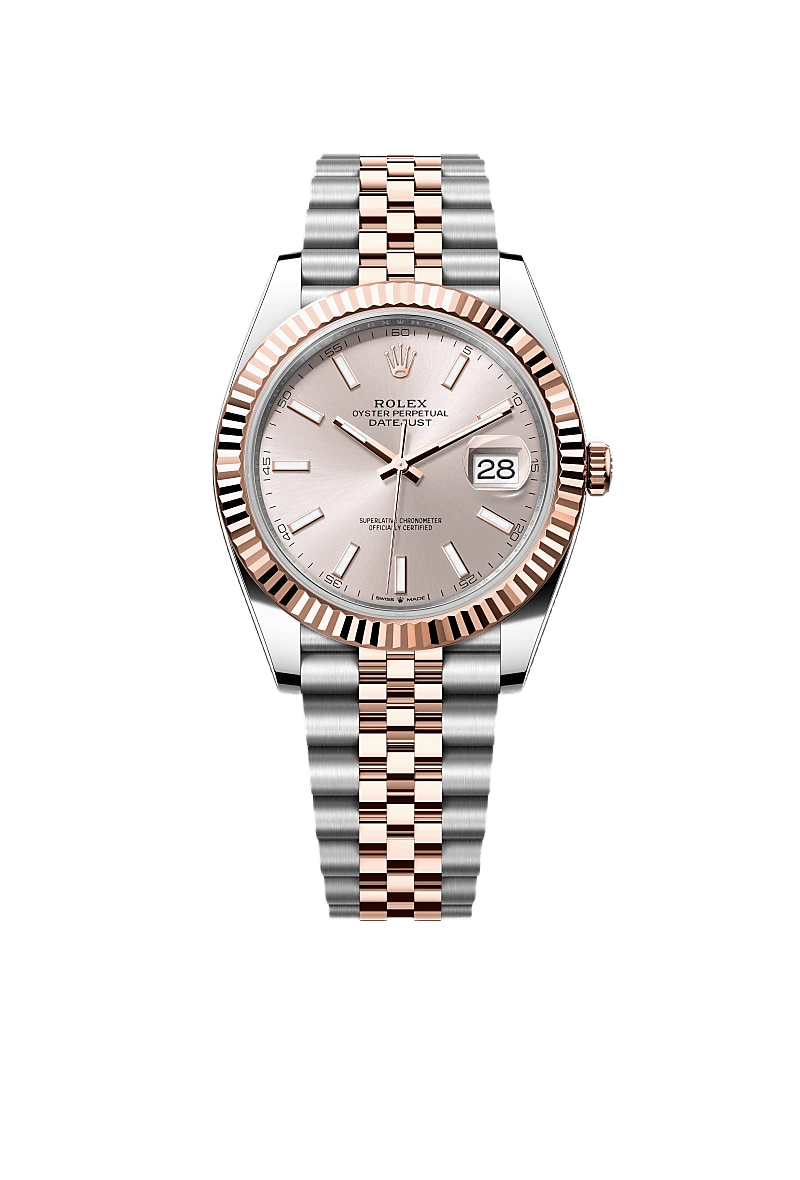 Rolex Datejust 41, Oystersteel & Everose Gold, Fluted Bezel Ref# 126331-0010