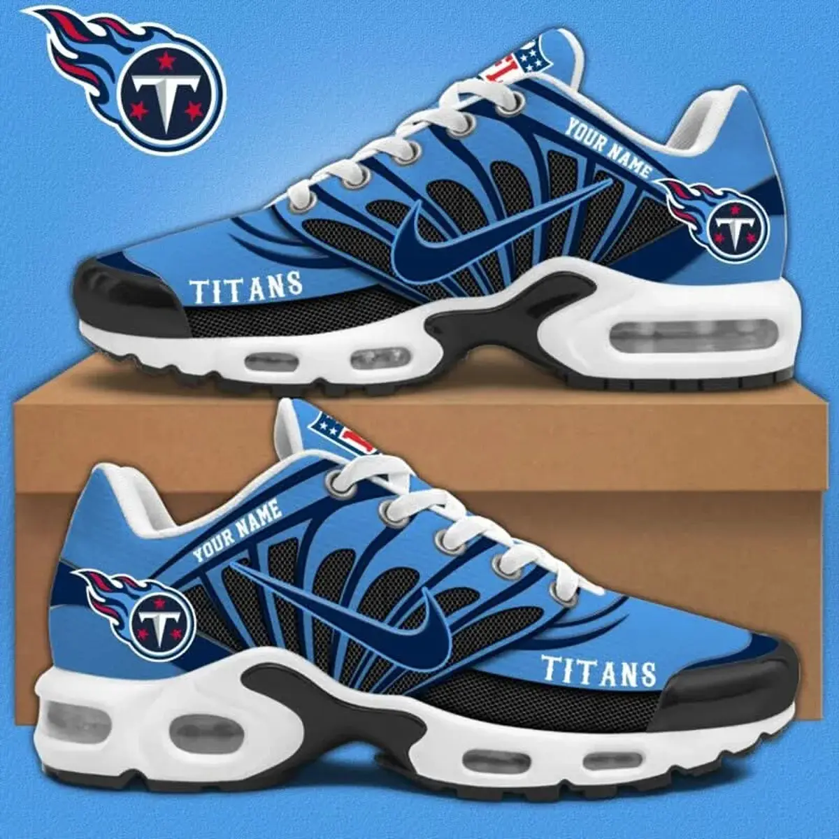 Tennessee Titans Custom Air-Style Sneakers V.12