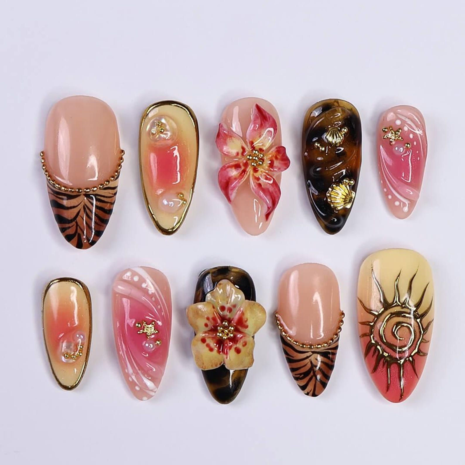 press on nails, custom press on nails, fake nails, Nails Art