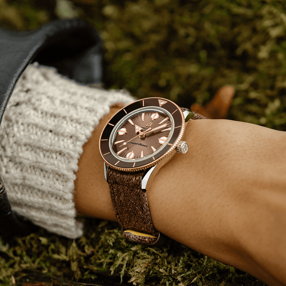 Thumbnail: Breitling Superocean Heritage 57 Highlands, 38mm, Steel & Red Ref# U10340E31A1A1