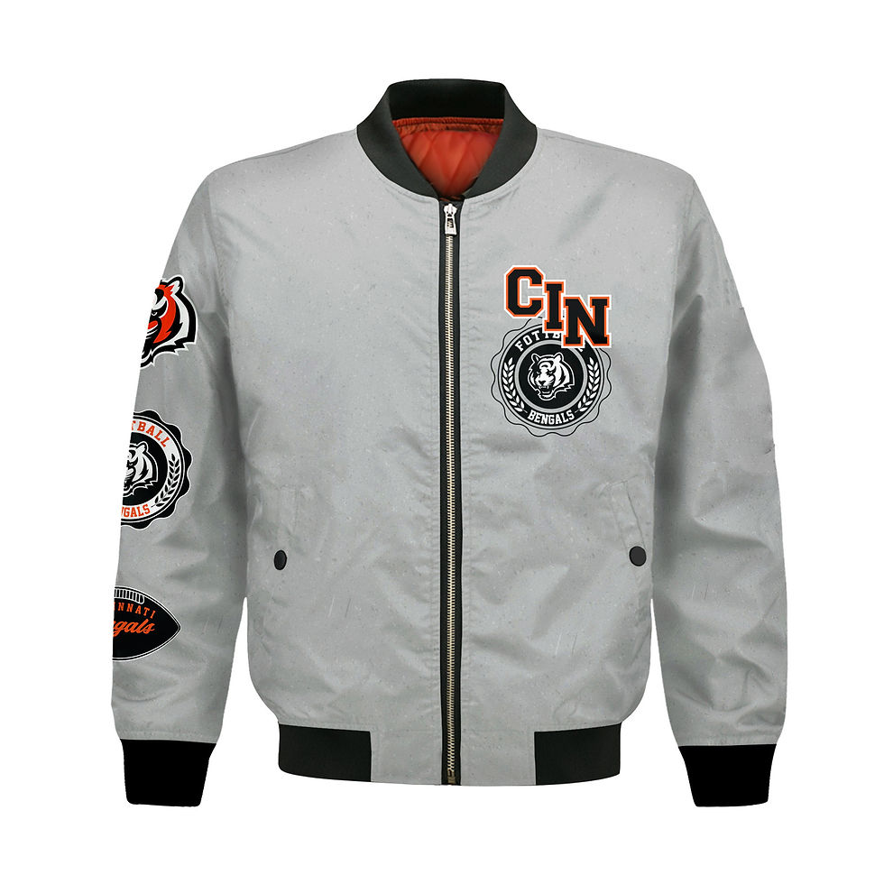 Thumbnail: Cincinnati Bengals NFL 2024 -25 Feel The Power Bomber Jacket