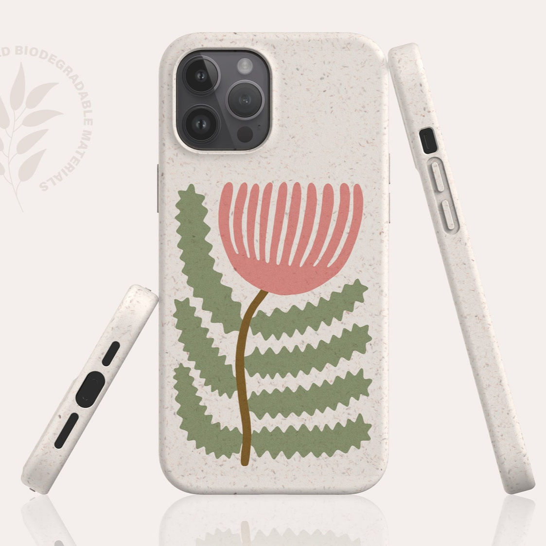 Red Waratah iPhone 14 Plus Case Biodegradable Phone Case Eco Friendly iPhone 13