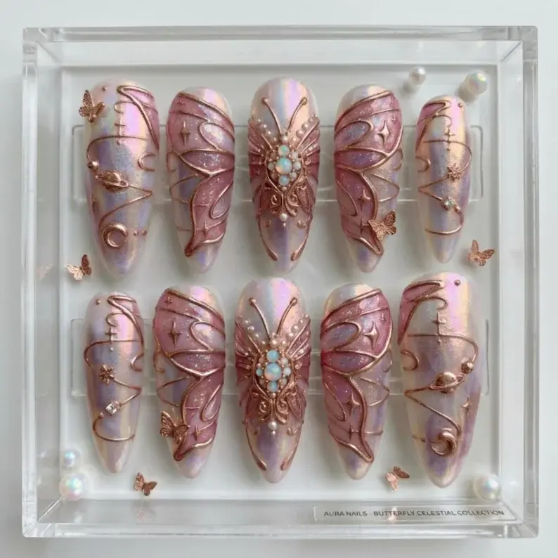 press on nails, custom press on nails, fake nails, Nails Art