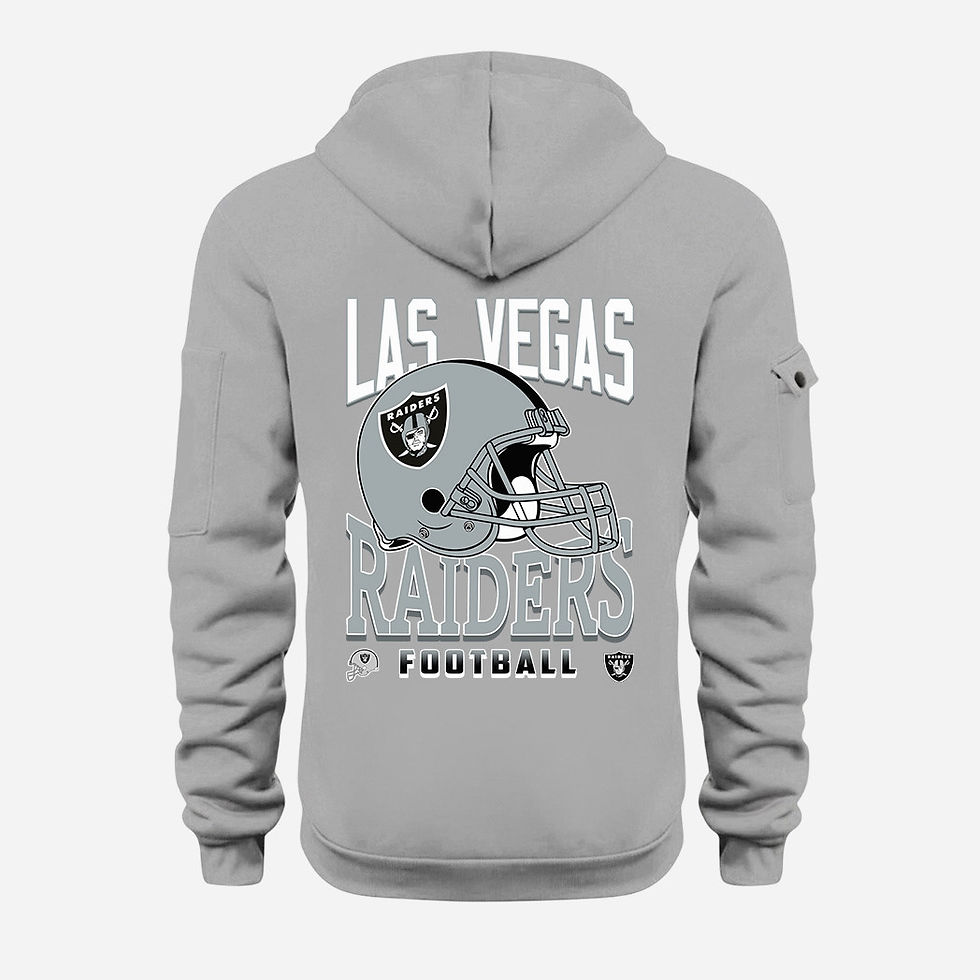 Thumbnail: Las Vegas Raiders Grey Quarter Zip Hoodie