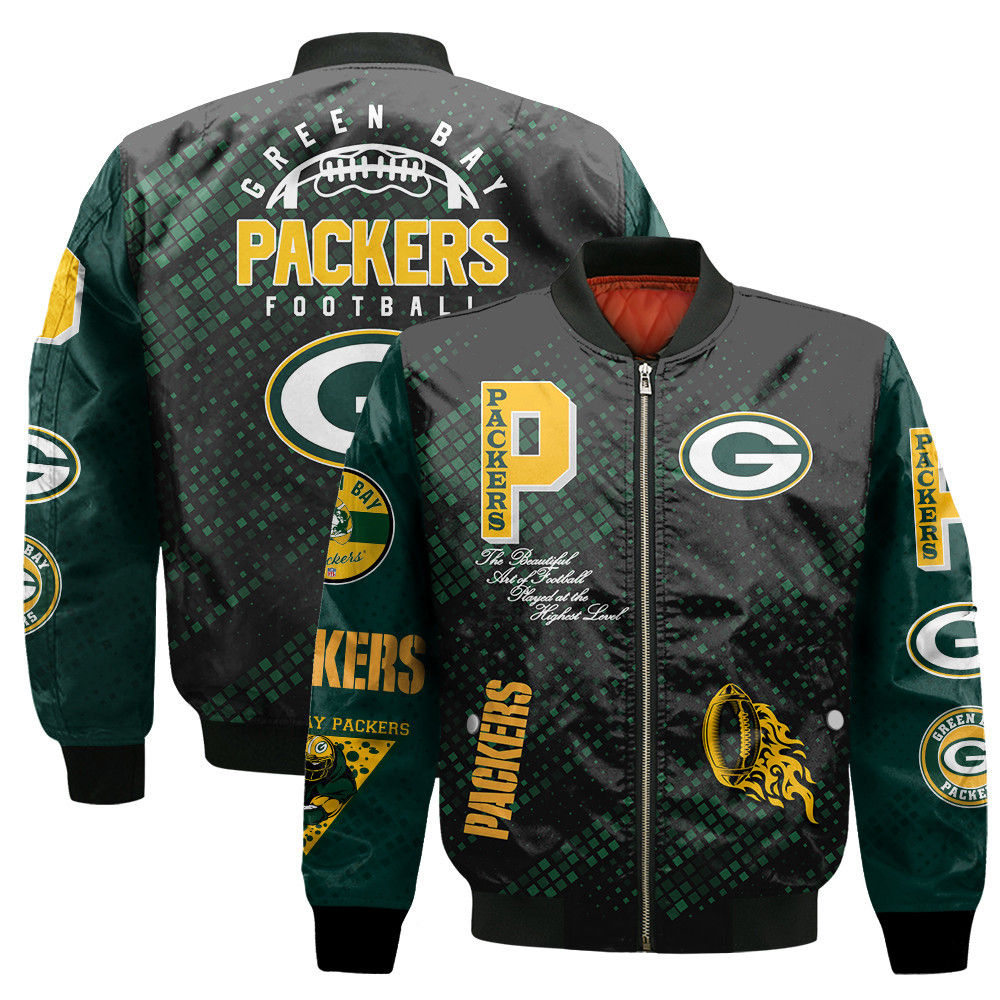 Green Bay Packers National Football League Pattern Bomber Jacket