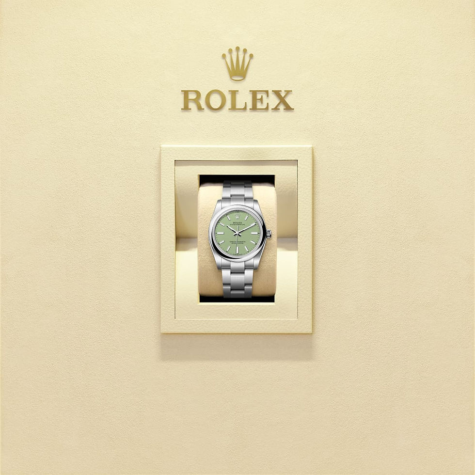 Thumbnail: Rolex Oyster Perpetual, Oystersteel, 34mm, Pistachio Ref# 124200-0006