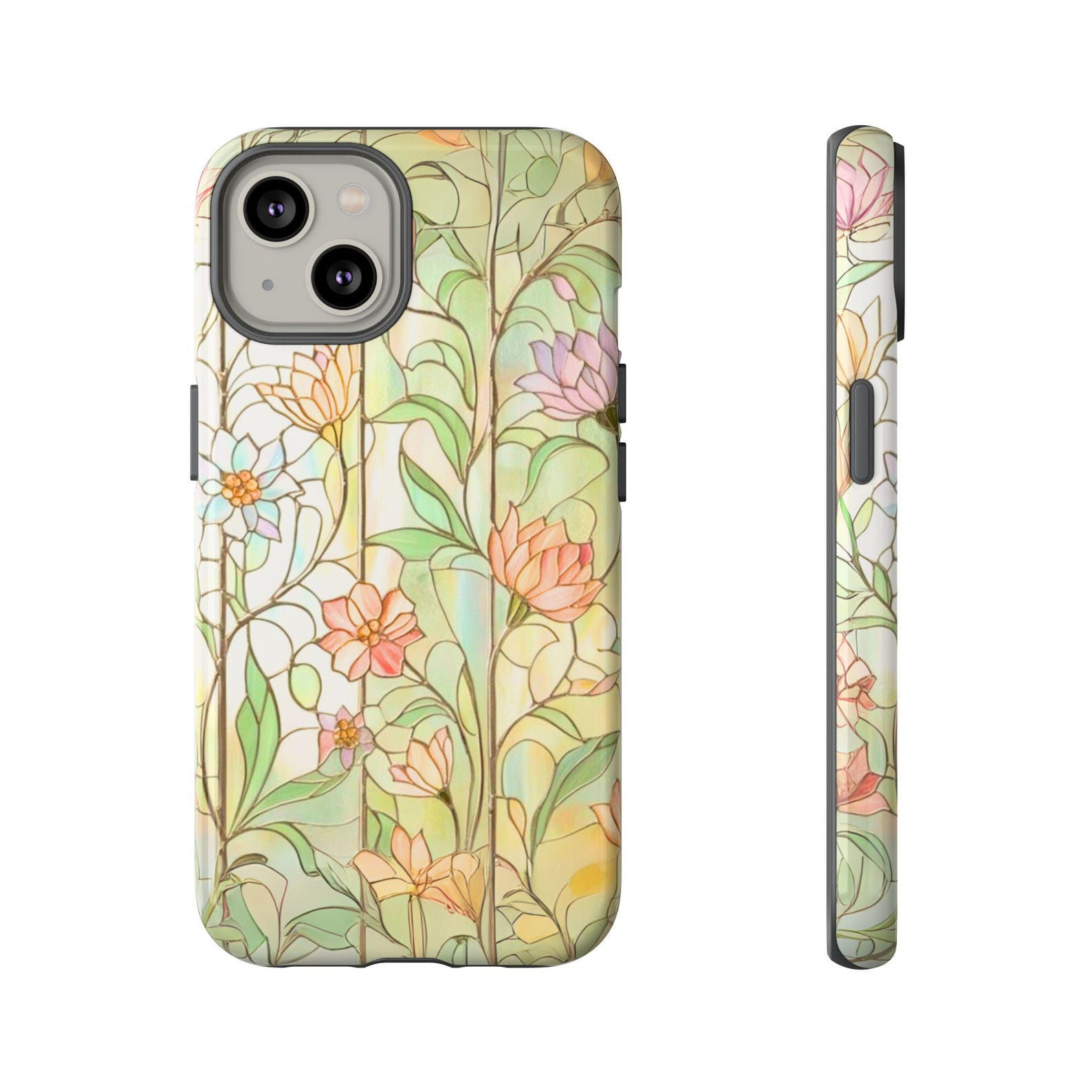 Stained Glass Floral Phone Case | iPhone 17/16/15/14/13 Pro Max XR | Galaxy S23/