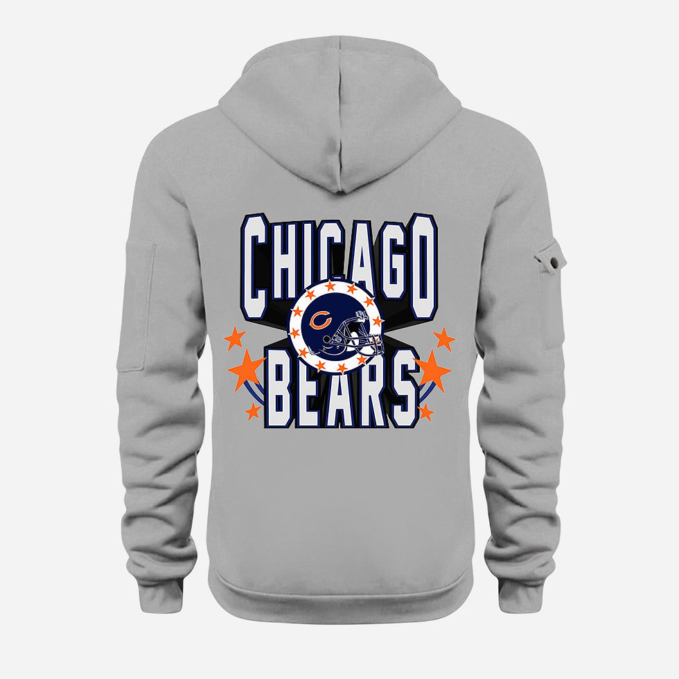 Thumbnail: Chicago Bears Grey Quarter Zip Hoodie